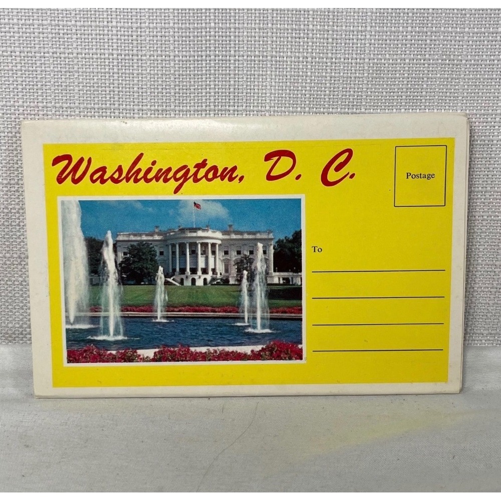 Vintage Washington DC Souvenir Postcard Folder L. B. Prince Co Landmarks Travel